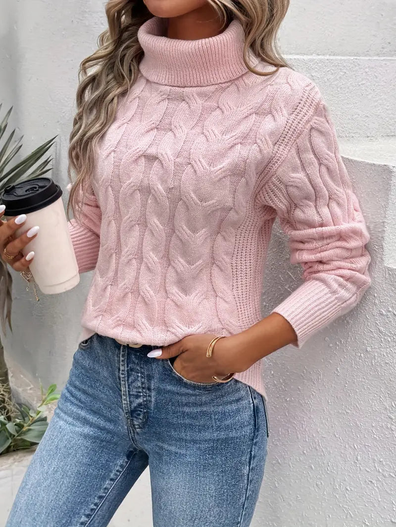 Anthea – Cable Knit Turtleneck Sweater