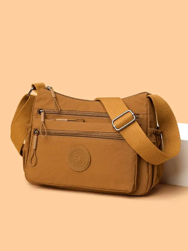 Ethel – Solid Colour Multi Pocket Crossbody Bag