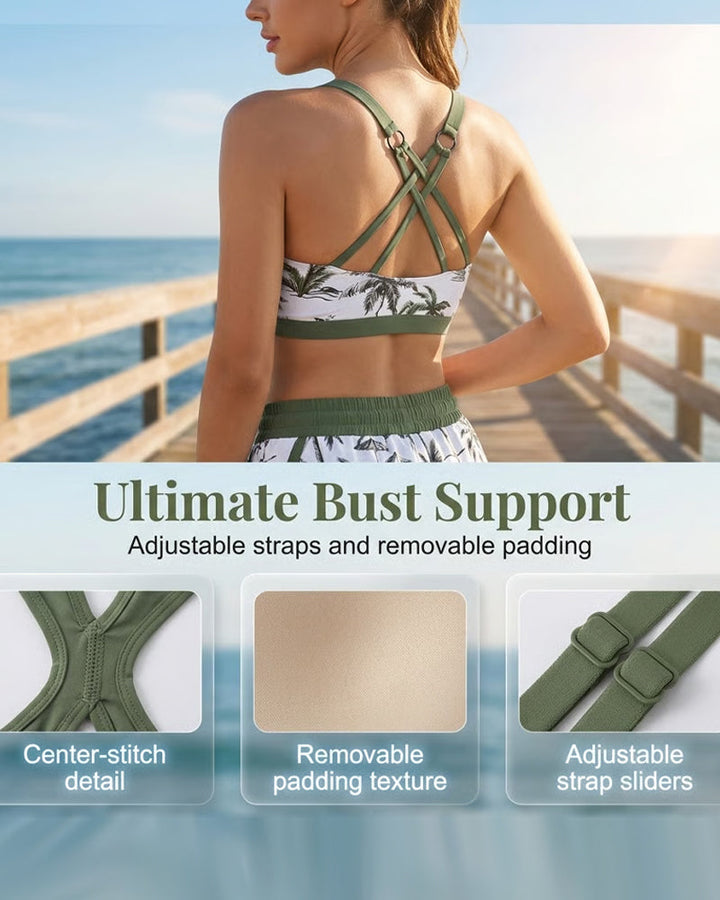 Carol – Three-Piece Tankini and Shorts Set