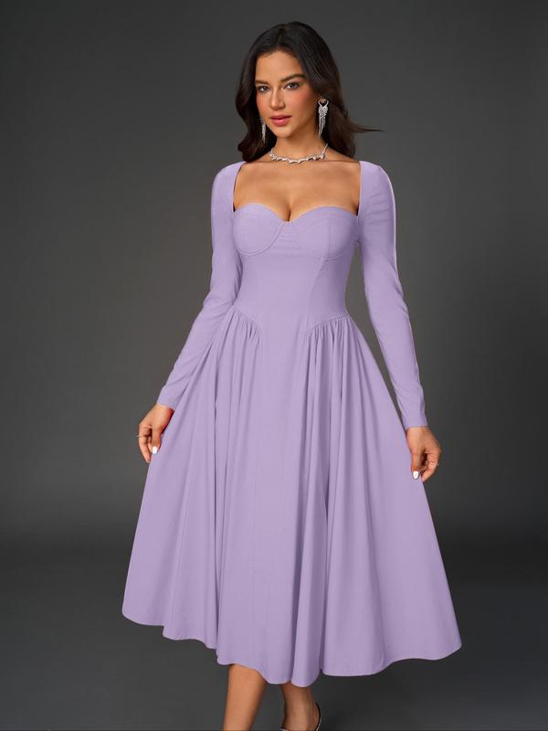 Sheena – Elegant Ruched Tie-Back Sweetheart Neck A-Line Party Dress