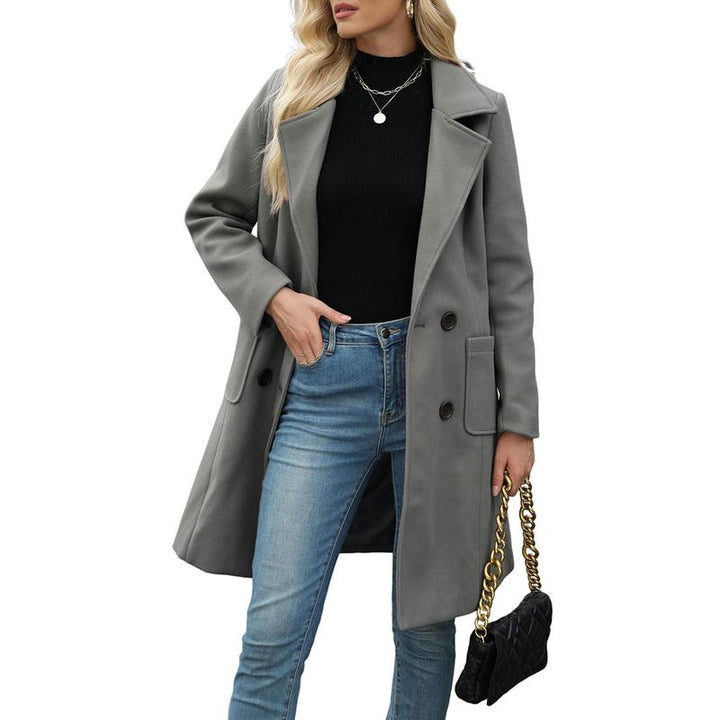 Angela – Casual Wool Blend Warm Notch Lapel Winter Coat