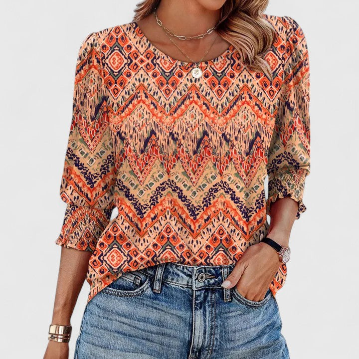 Edwina – Elegant Smocked Top