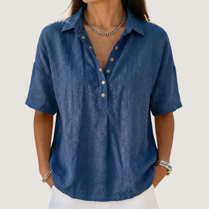 Kathleen – Blouse with Collar and Button