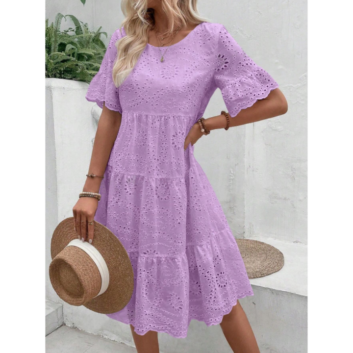 Lottie – Elegant Round Neck Boho Summer Dress
