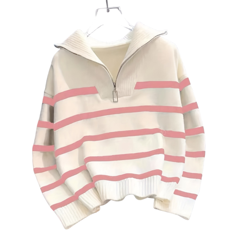 Angela – Comfy Long Sleeve Zip-Up Plush Winter Jacket