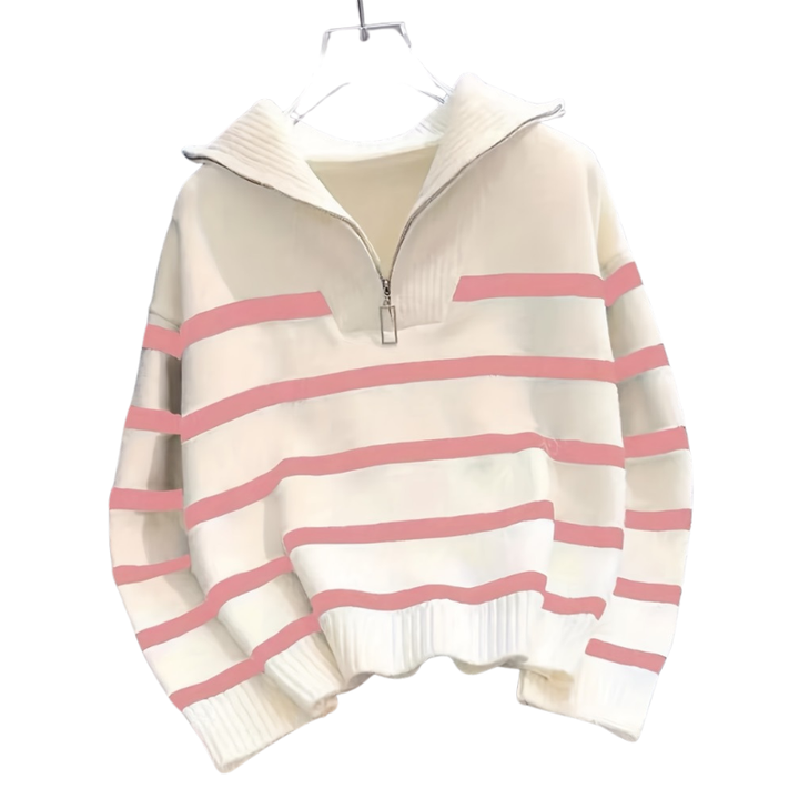Angela – Comfy Long Sleeve Zip-Up Plush Winter Jacket