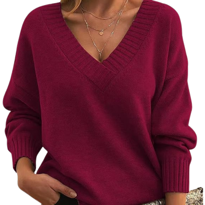 Teresa – Comfy Drop Shoulder Long Sleeve Sweater