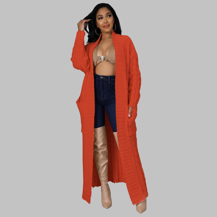 Jackie – Casual Long Sleeve Long Cardigan
