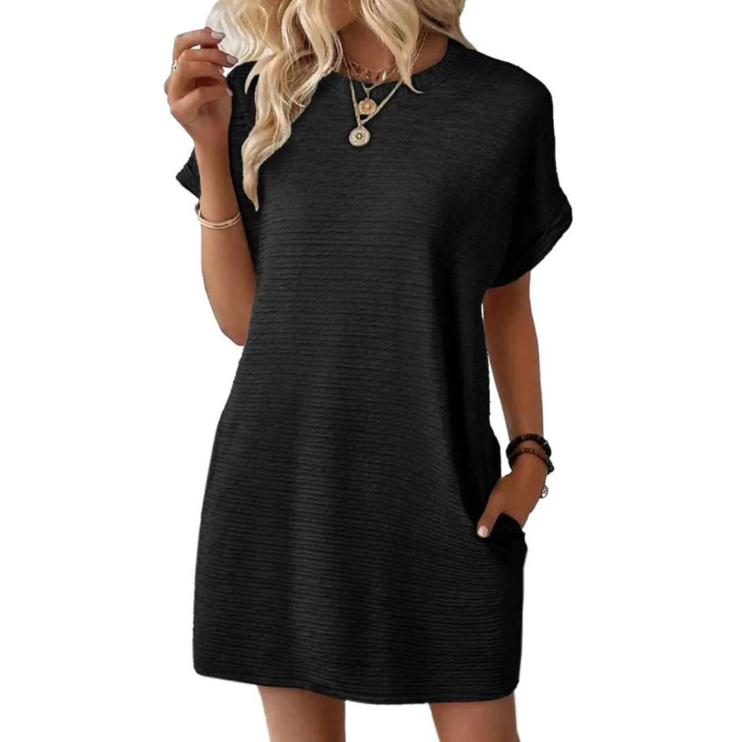 Teresa – Casual Minimalist Round Neck Summer Dress