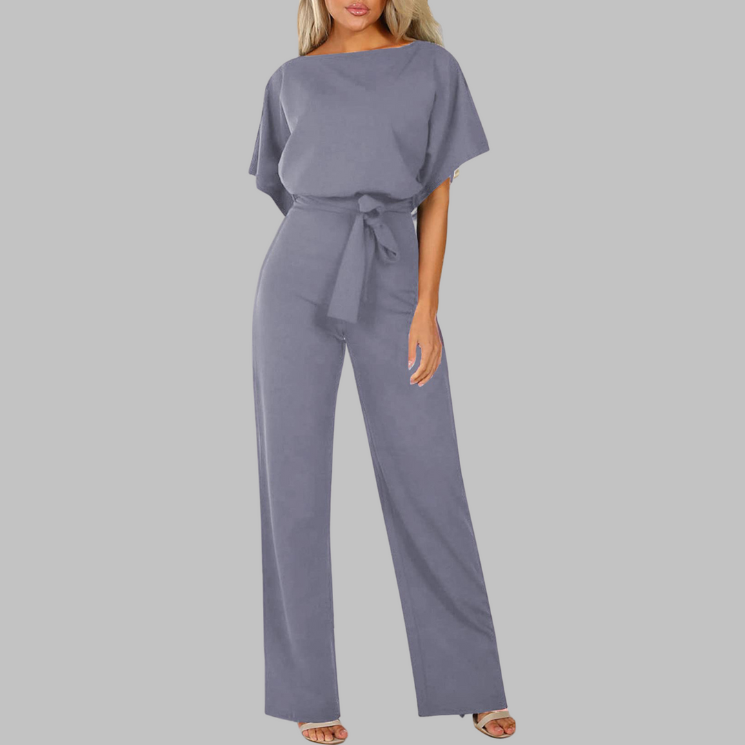 Jean – Casual Tie Front Batwing Sleeve Jumpsuit