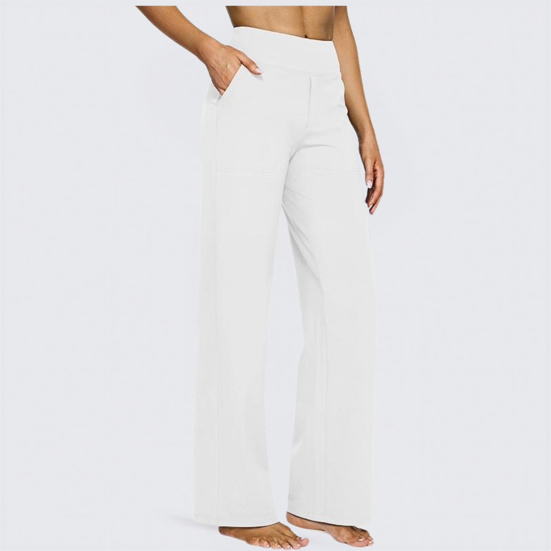 Sally – Comfortable High Waist Wide Leg Trousers