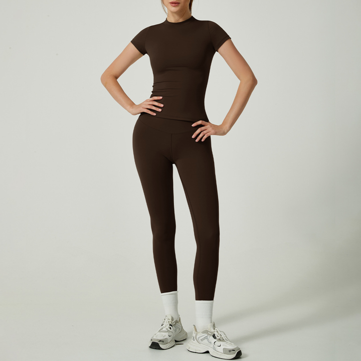 Sonia – Casual Plain Top and Leggings Loungewear Set
