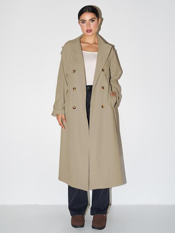 Mavis – Elegant Double Breasted Warm Winter Trench Coat