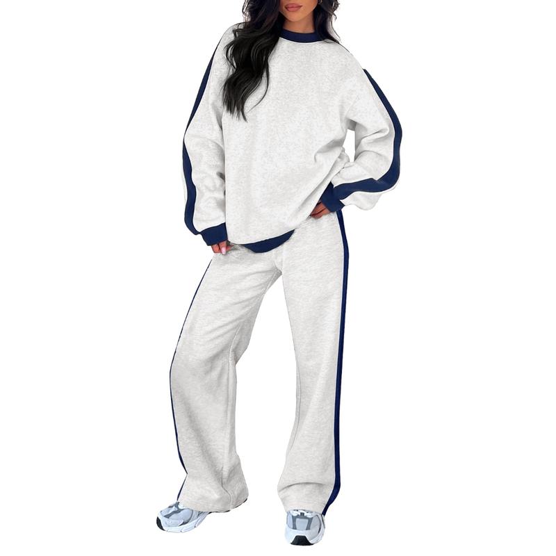 Sally – Comfortable Sweatshirt and Straight Leg Pants Lounge Set