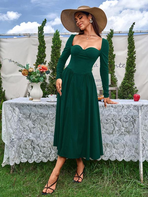 Sheena – Elegant Ruched Tie-Back Sweetheart Neck A-Line Party Dress