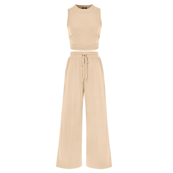 Nella – Ribbed Knit Sleeveless Lounge Set