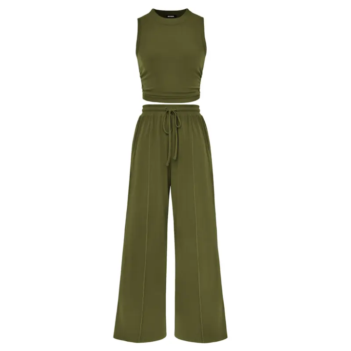 Nella – Ribbed Knit Sleeveless Lounge Set