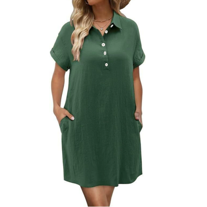 Mavis – Casual Button-Down Shirt Dress