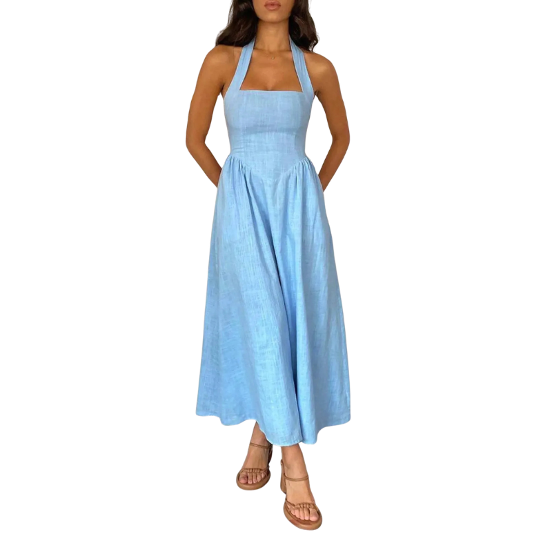Kate – Elegant Sleeveless High-Waist Dress