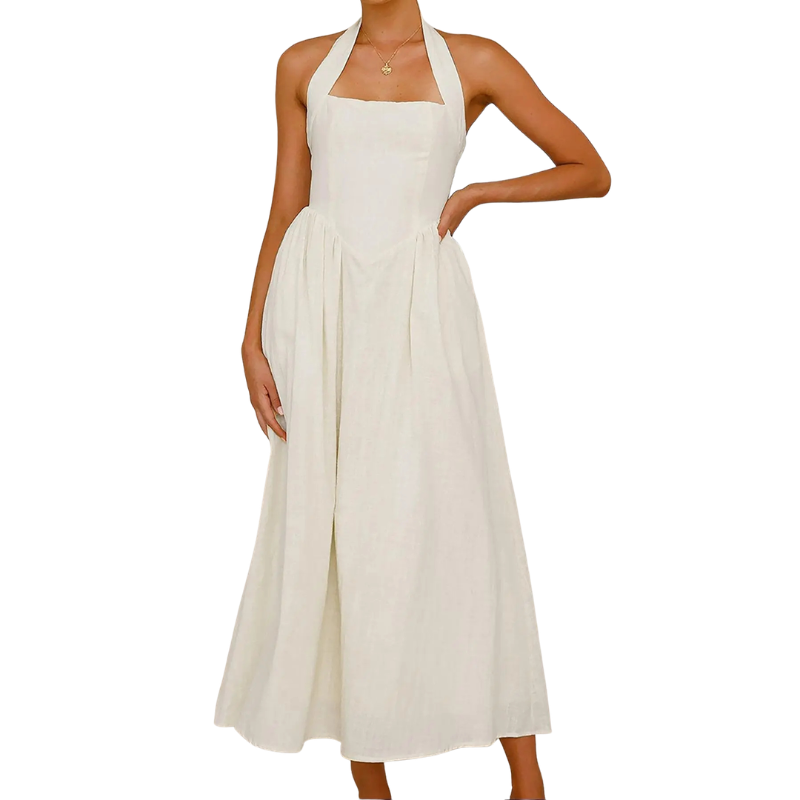 Kate – Elegant Sleeveless High-Waist Dress