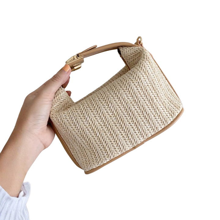 Mavis – Woven Straw Crossbody Shoulder Bag