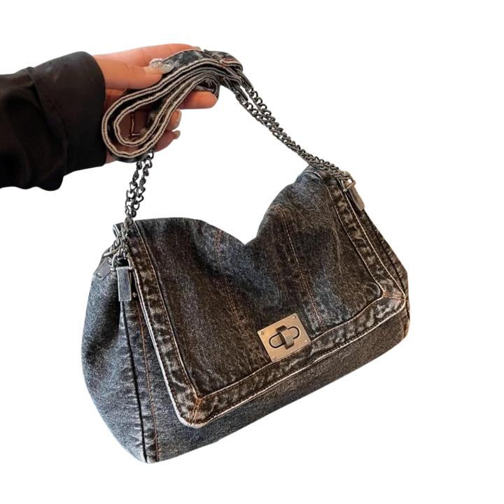 Josie – Vintage Denim Chain Shoulder Bag