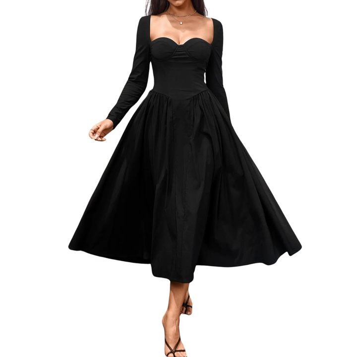 Jean – Open-Back Pleated Midi Dress