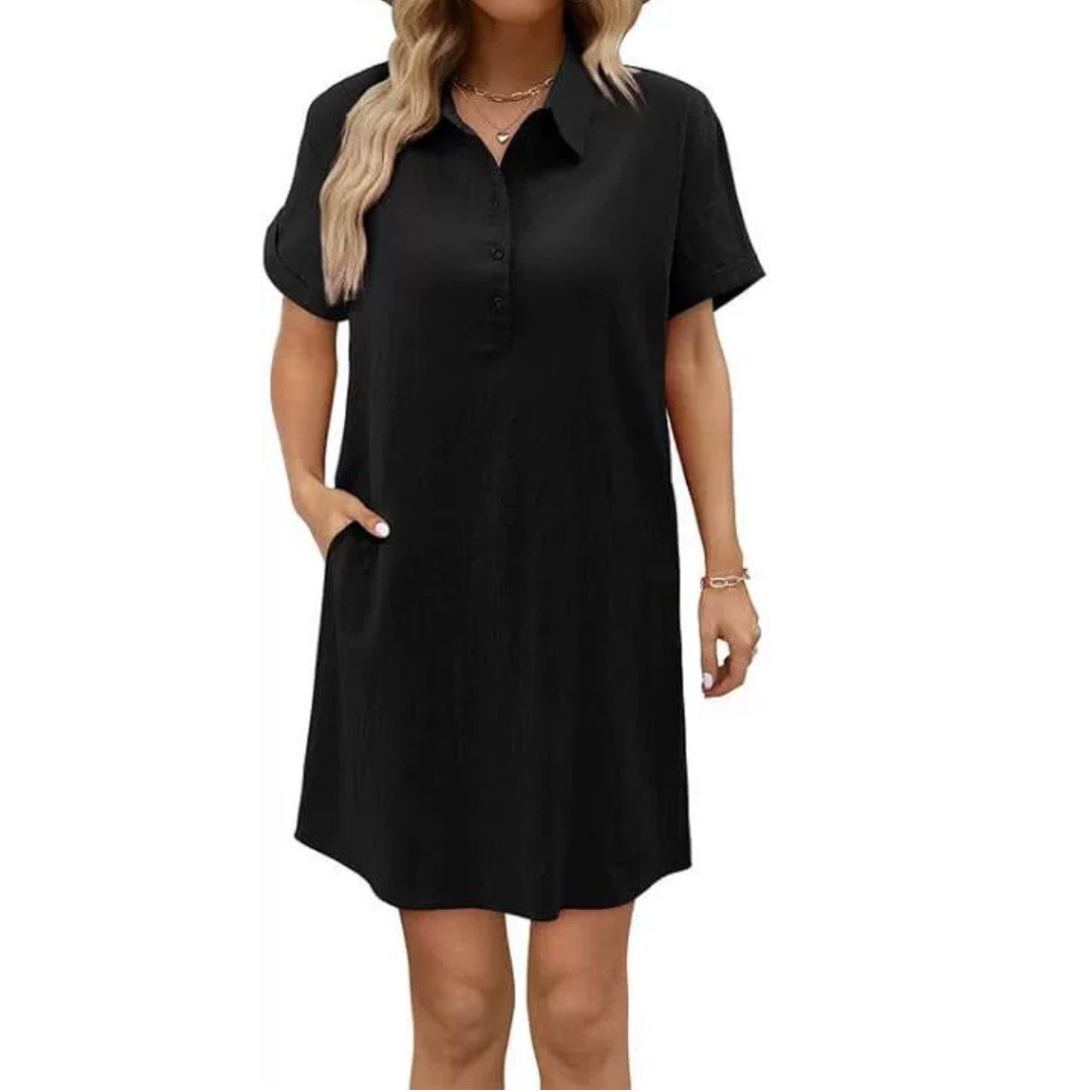 Mavis – Casual Button-Down Shirt Dress