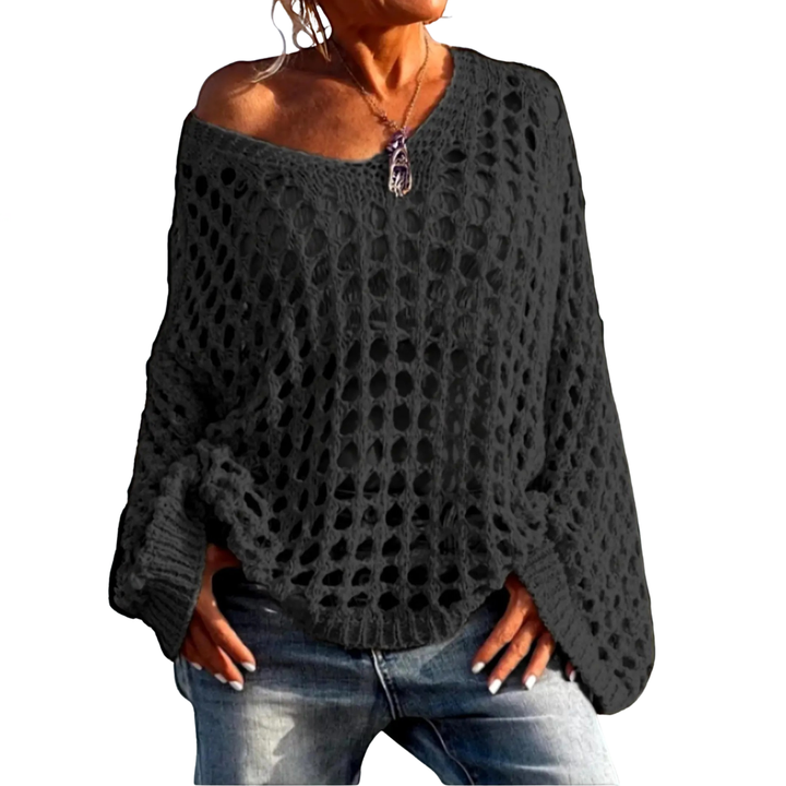 Gracie – Relaxed Openwork Knit Sweater