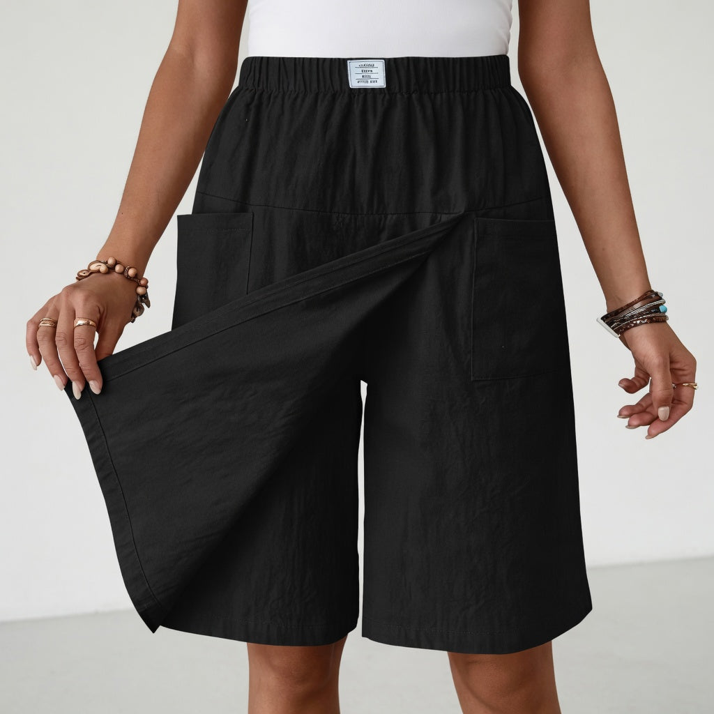 Judith – Elasticated Waist Skort with Deep Pockets