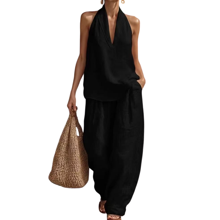 Deirdre – Breezy Halter Wide-Leg Two Piece Set
