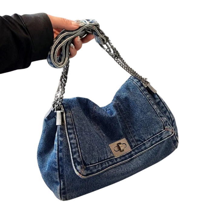 Josie – Vintage Denim Chain Shoulder Bag