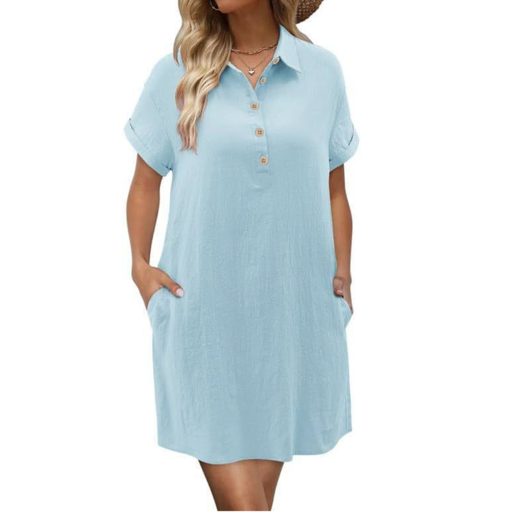 Mavis – Casual Button-Down Shirt Dress