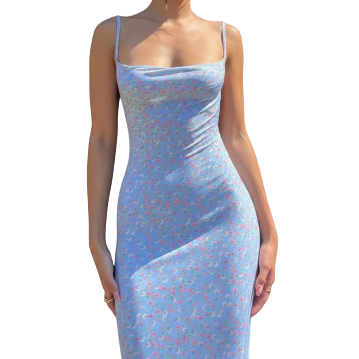 Sheena – Floral Backless Boho Cami Dress