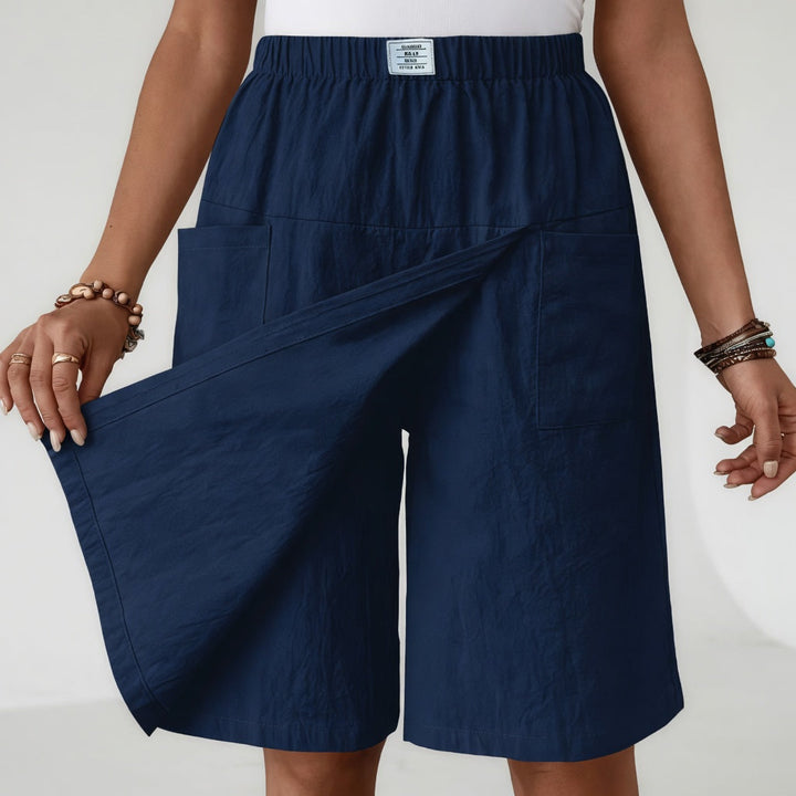 Judith – Elasticated Waist Skort with Deep Pockets