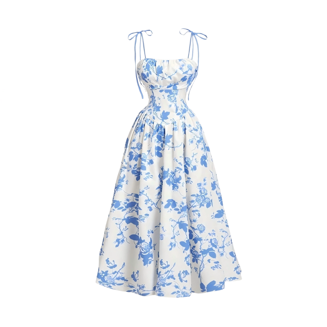 Rosalie – Floral Tie-Shoulder Cami Dress