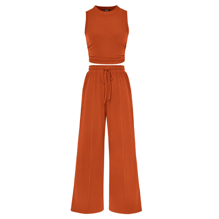 Nella – Ribbed Knit Sleeveless Lounge Set