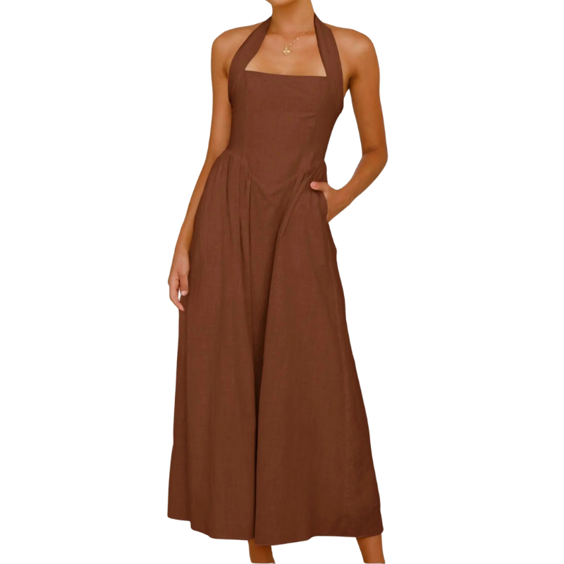 Kate – Elegant Sleeveless High-Waist Dress