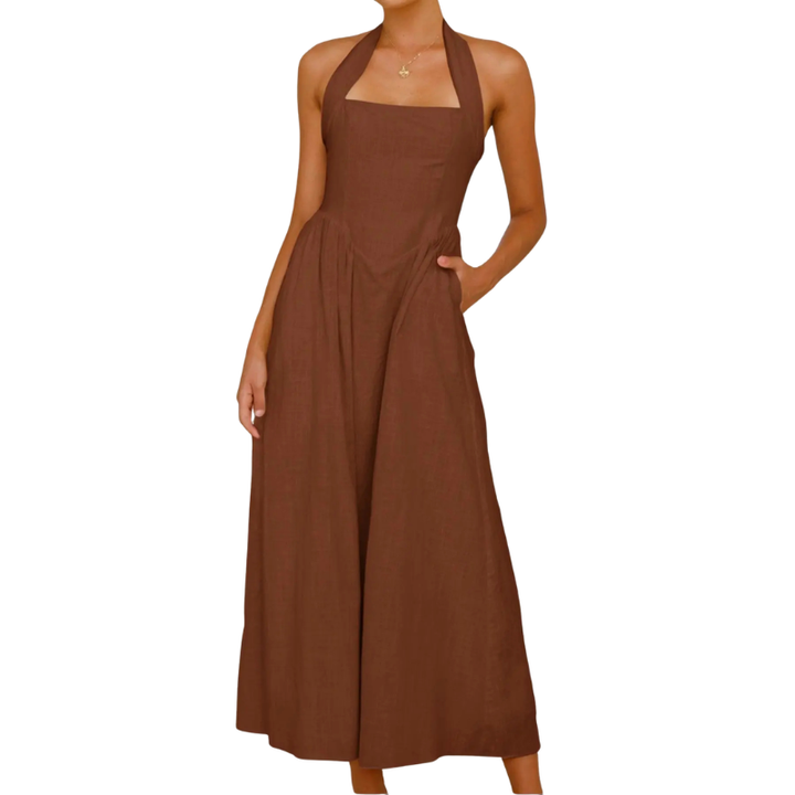Kate – Elegant Sleeveless High-Waist Dress