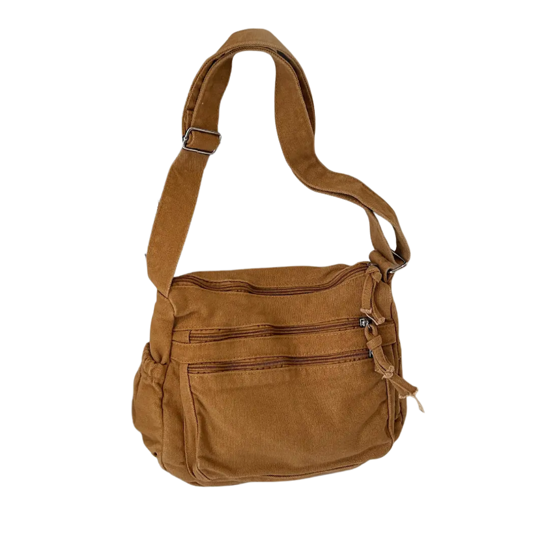 Jill – Retro Multi-Pocket Canvas Crossbody Bag
