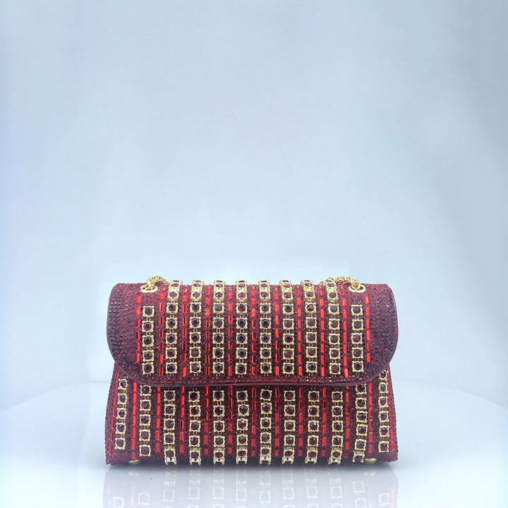 Angela – Chic Chain Coloured Diamond Shoulder Bag