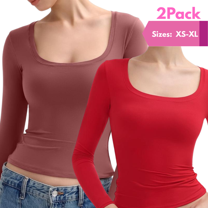 Stephanie – Casual Striped Slim-Fit Long Sleeve Top