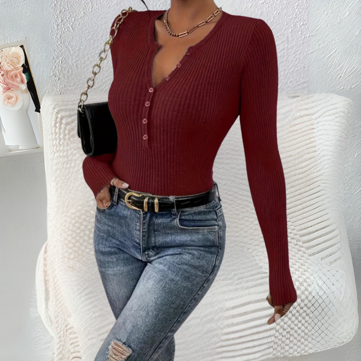 Betty – Casual Long Sleeve Button Shirt Top