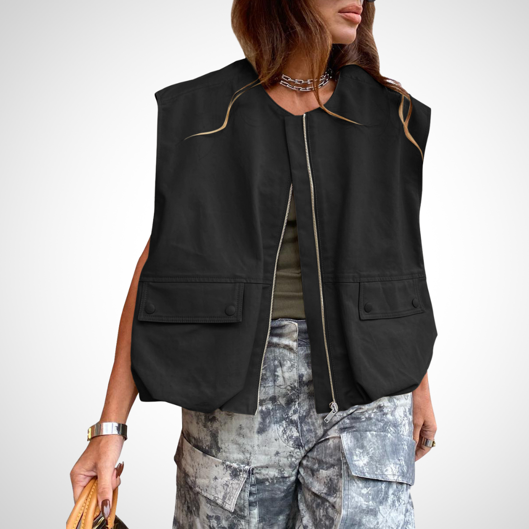 Jean – Casual Long Sleeve Collared Crop Jacket