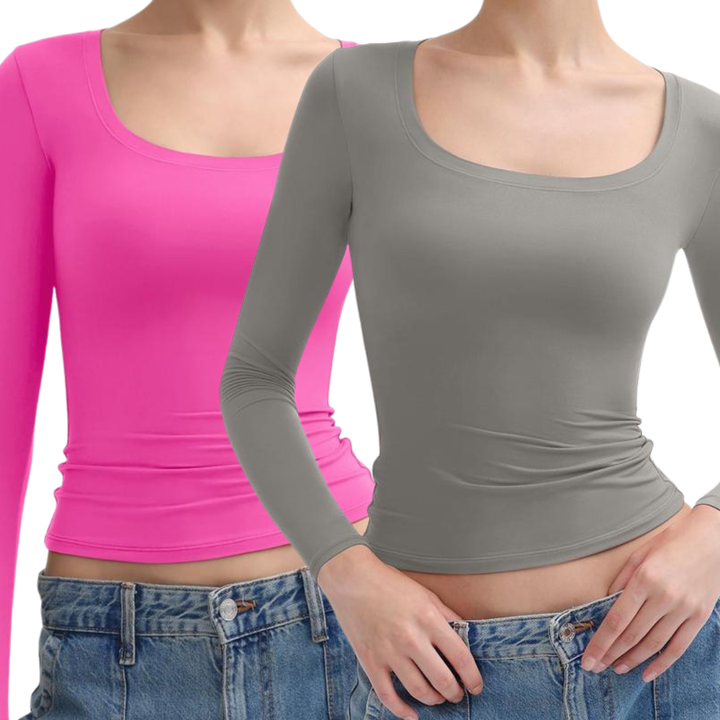Stephanie – Casual Striped Slim-Fit Long Sleeve Top