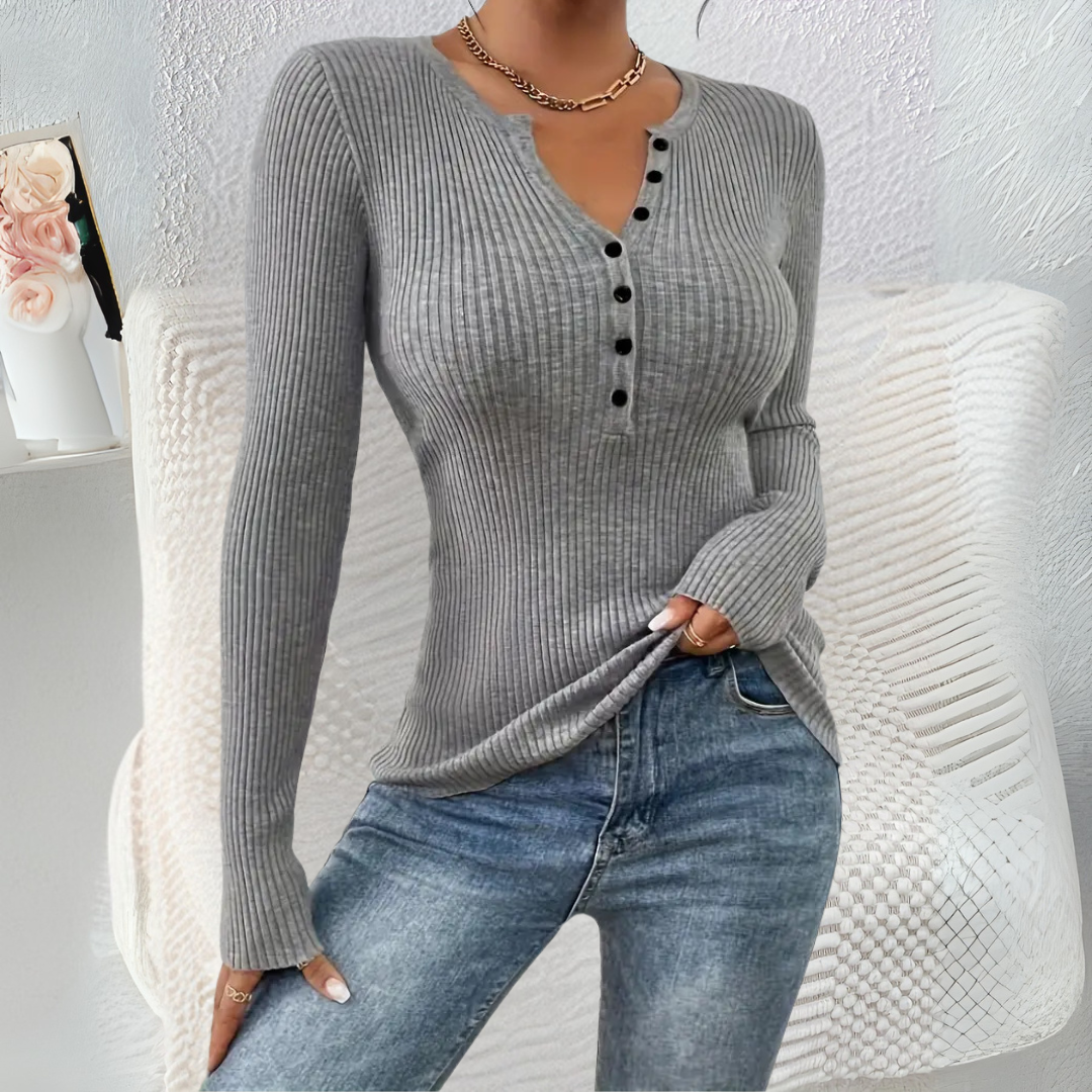 Betty – Casual Long Sleeve Button Shirt Top