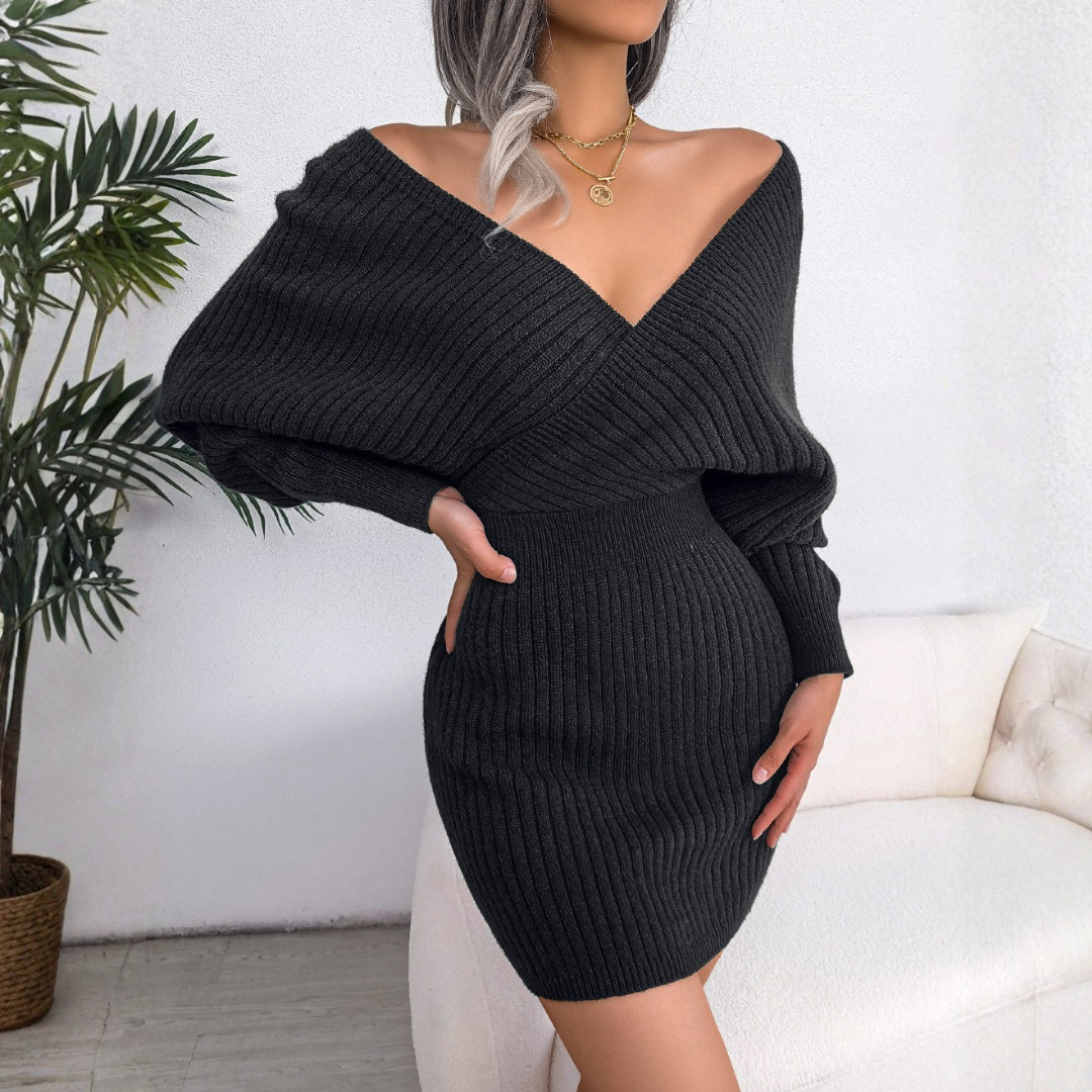 Cynthia – Lace Sleeve Dress