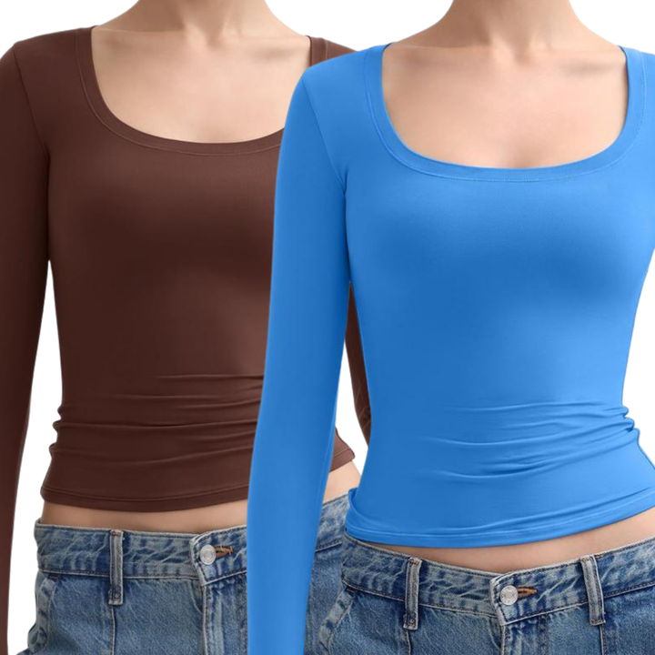 Stephanie – Casual Striped Slim-Fit Long Sleeve Top