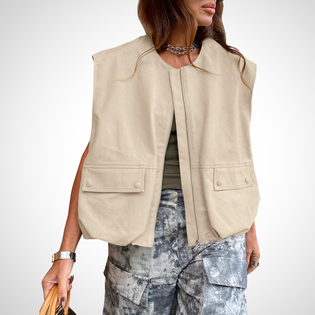 Jean – Casual Long Sleeve Collared Crop Jacket