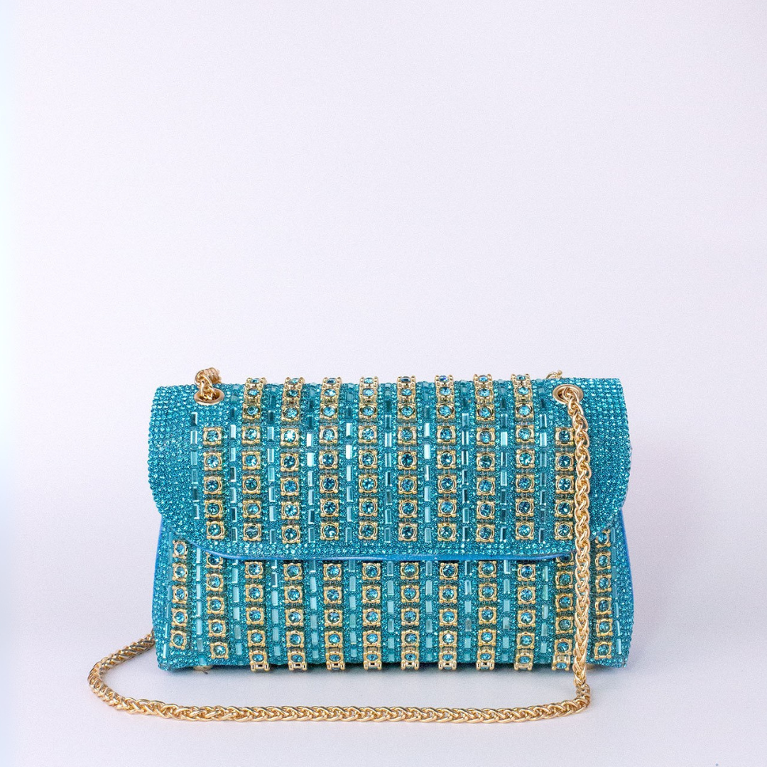 Angela – Chic Chain Coloured Diamond Shoulder Bag